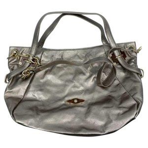 Elliott Lucca Silver Large Leather Shoulder Bag